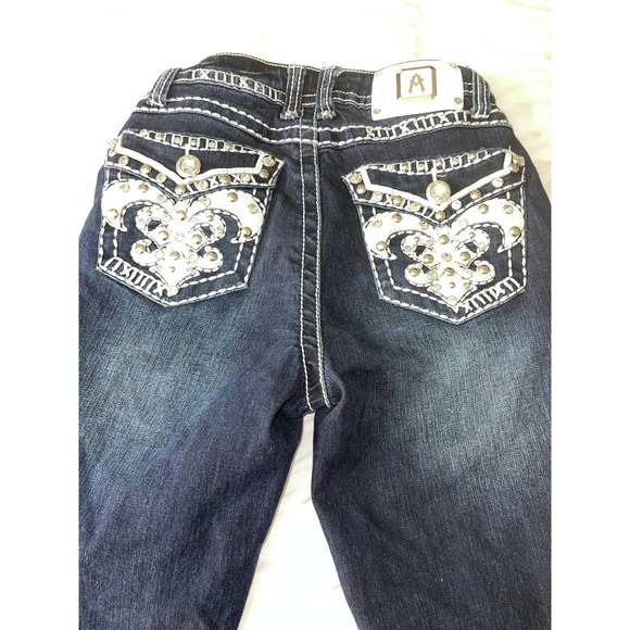 Answer Me Rhinestone Bootcut Jeans - Picture 4 of 7